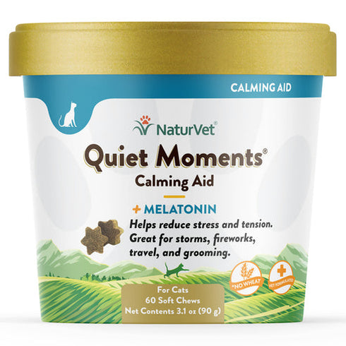 NaturVet Quiet Moments Soft Chews For Cats 60ct - Poudre Pet and Feed Supply